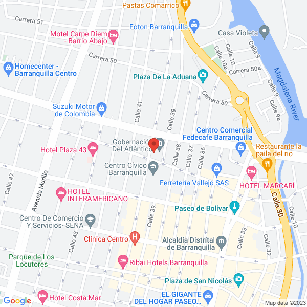 Map of Empresa Departamental De Juegos De Suerte Y Azar