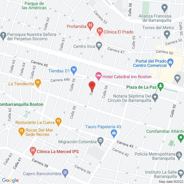Map of Fundación Sindrome De Down Del Caribe