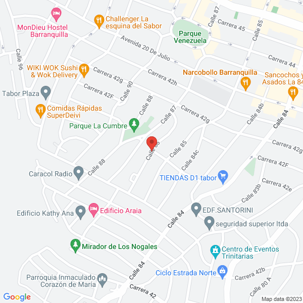 Map of Fundacion Sociedad Protectora De Animales Y Medio Ambiente Barranquilla Sigla S P A