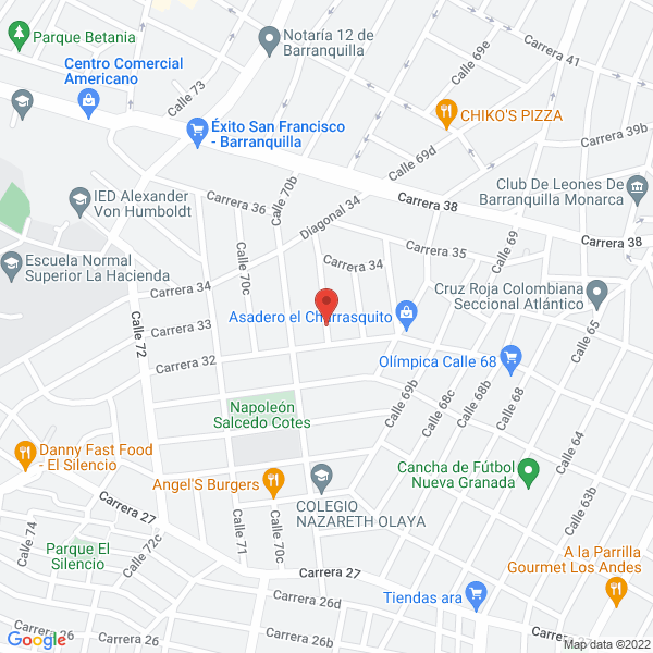 Map of Construcciones V.A.C. E.U.
