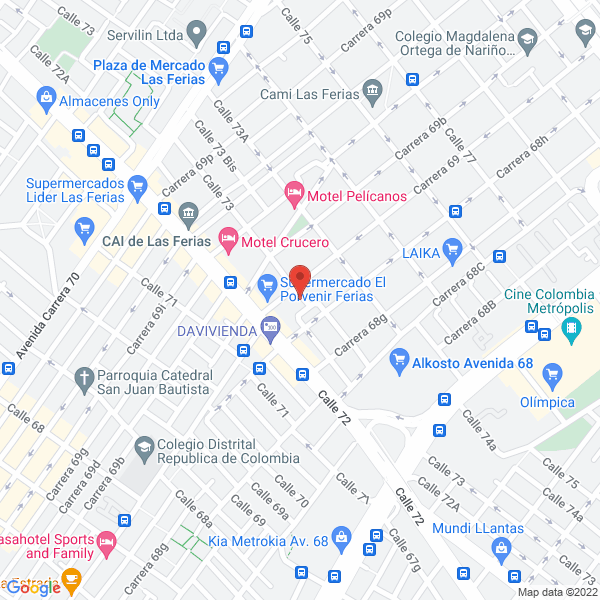 Mapa de Arteandina Y Sistemas Modulares Ltda.