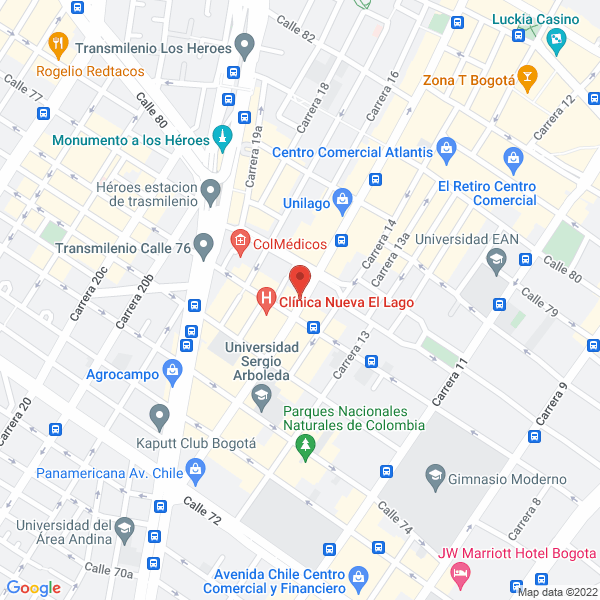 Mapa de Asociación Colombiana De Dietistas Y Nutricionistas Acodin