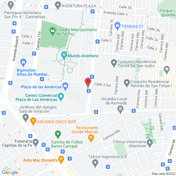 Mapa de Audiovisuales Producciones Y Eventos Audiproven E.U.