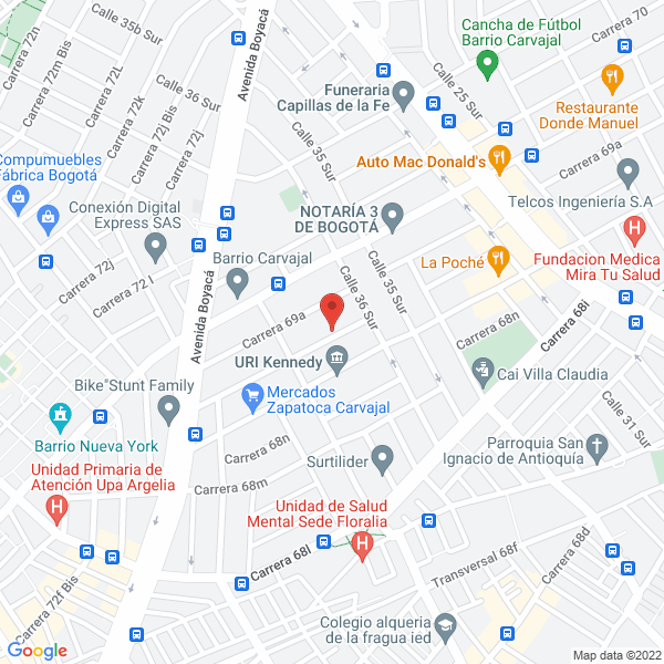 Mapa de Central De Espárragos Y Tornillos Ltda.