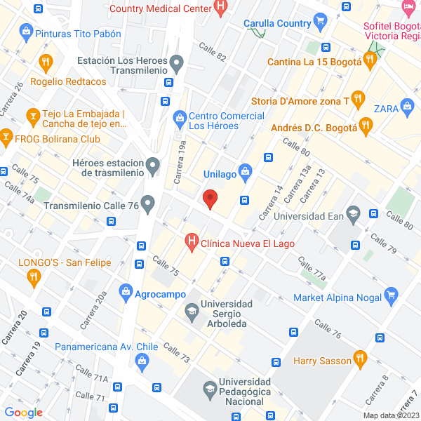 Mapa de Centro De Intervenciones De Conductas Adictivas Existir S.A.S.