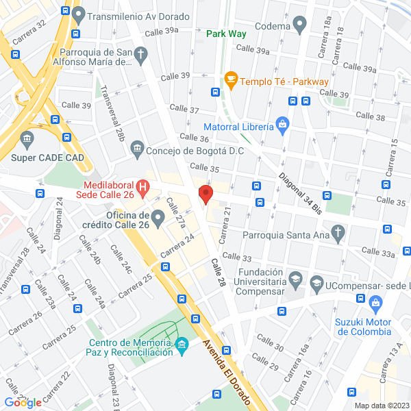 Mapa de Centro De Investigación Y Formación Profesional S.A.S.