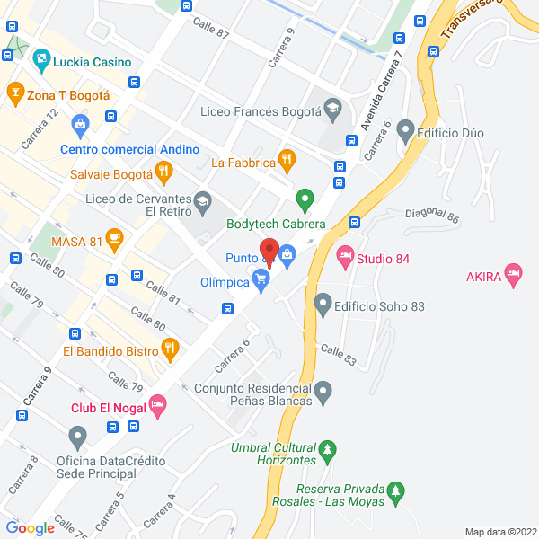 Mapa de Comedy Factory S.A.S.