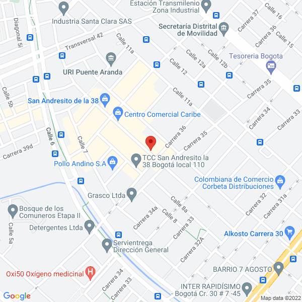 Mapa de Comercializadora Ovynel Del Norte Ltda.
