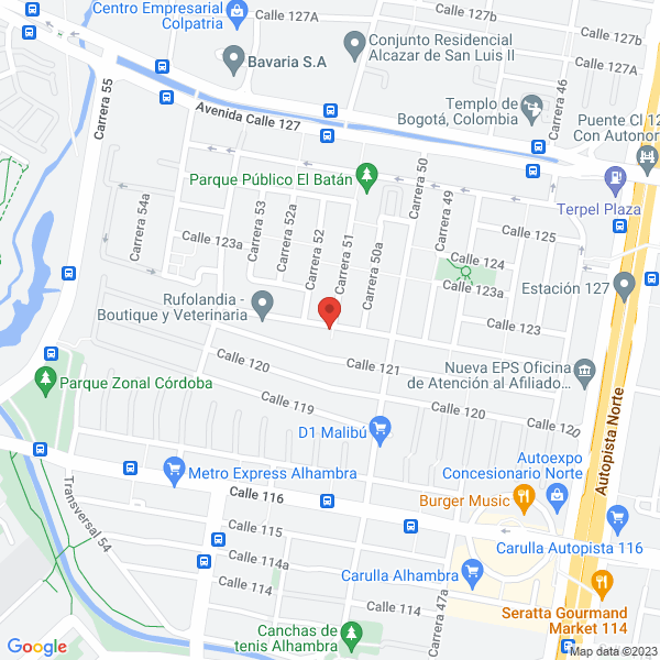 Mapa de Comercializadora Quimica Médica Y Hospitalaria Ltda.