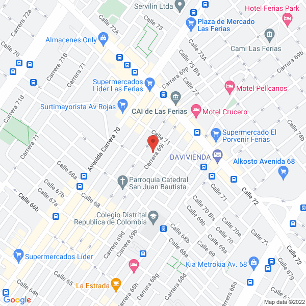 Mapa de Comercializadora Texpal S.A.S.