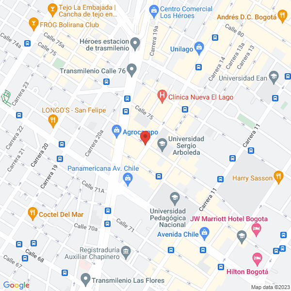 Mapa de Desarrollos Diseños Y Montajes Tecnológicos Ltda.