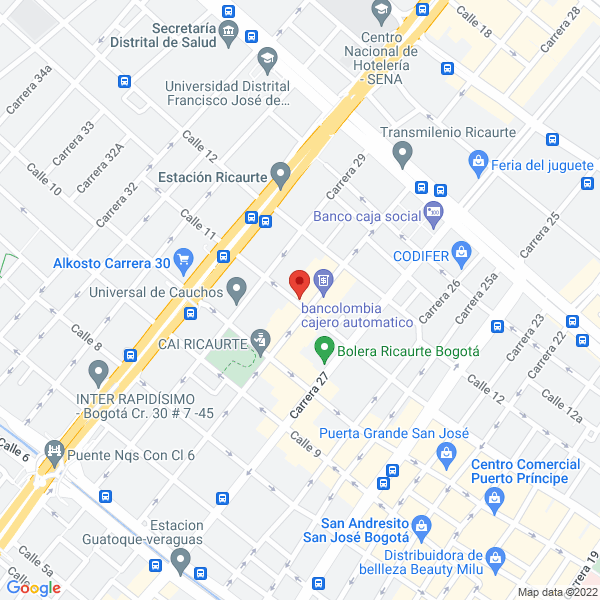 Mapa de Electricos Del Ricaurte Ltda.