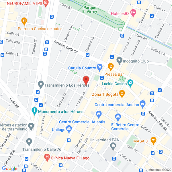 Mapa de Entidad De Terapias Integrales S.A.S.