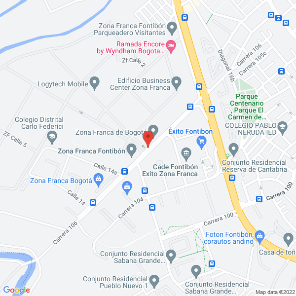 Mapa de Globalog Zona Franca Ltda.