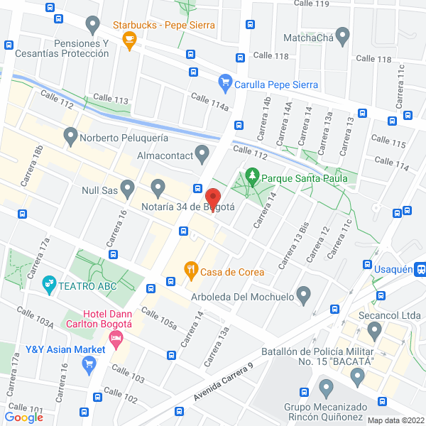 Mapa de Hugo Castro Medina S.A.S.