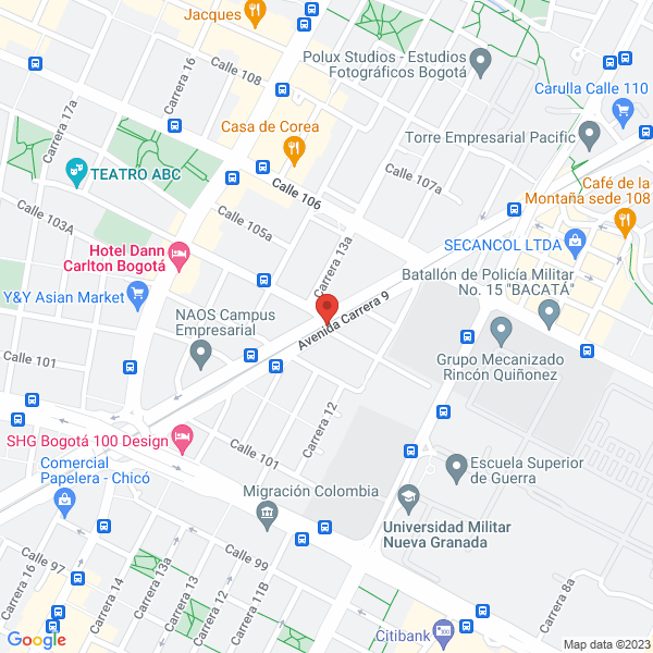 Mapa de I P S Clínicas Odontológicas Alvarado Y Asociados S.A.S.