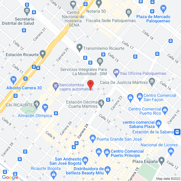 Mapa de Latinfer Ltda.