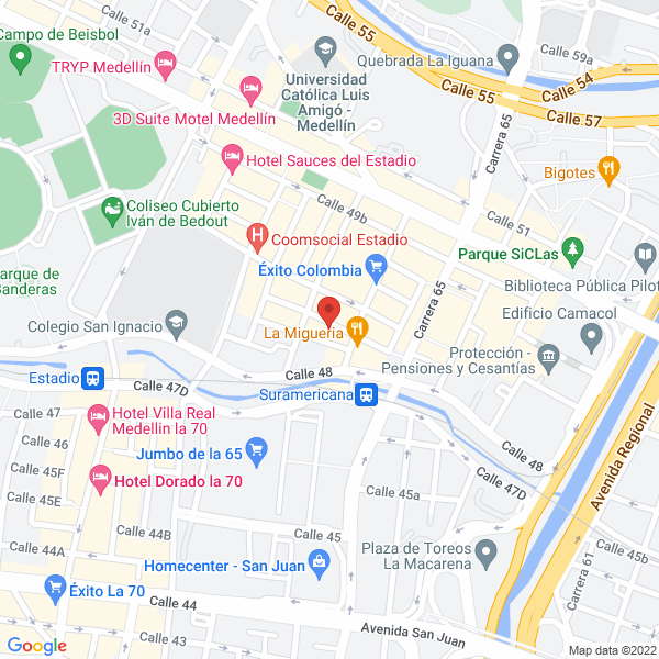 Mapa de Asociación Confraternidad Carcelaria De Antioquia