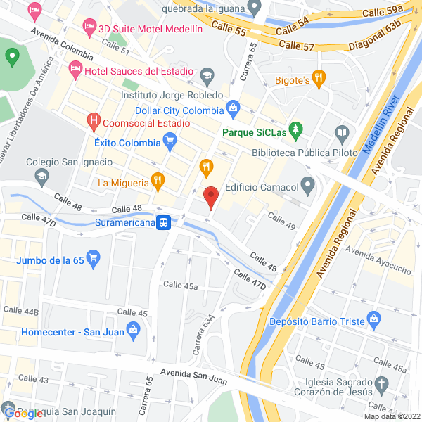 Mapa de Asociación De Empleados De Suramericana Ases