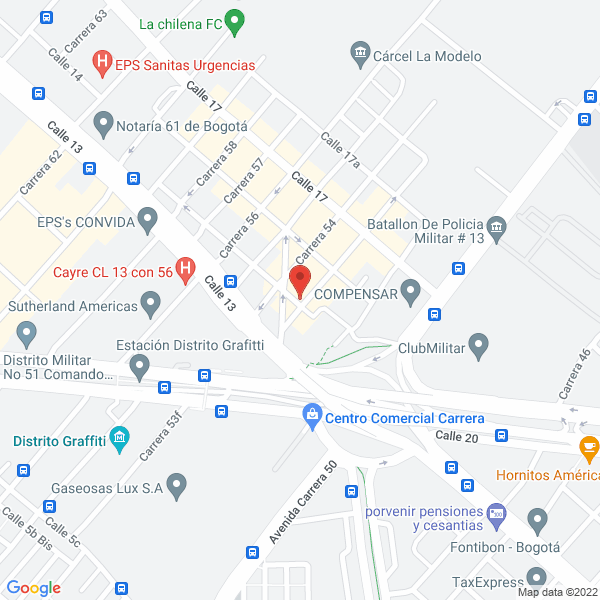 Mapa de Bandas Y Fajas Colombia S.A.S.