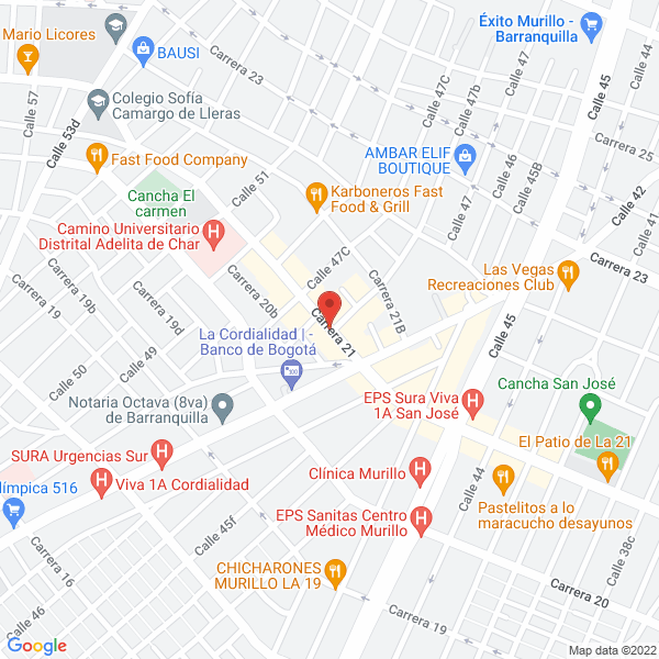 Map of Banquetes Aladino