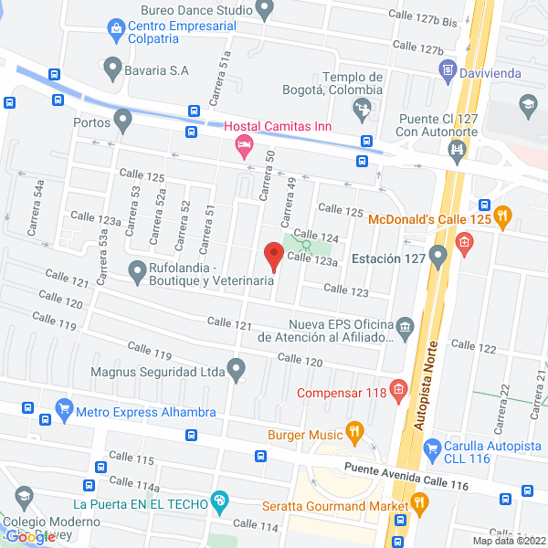 Mapa de Consultoria Juridica De Colombia S.A.S.