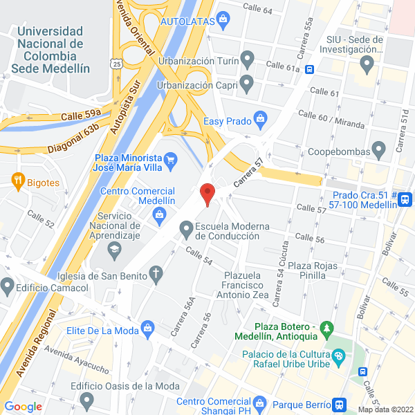 Mapa de Escuela Nacional De Conducción Ltda.