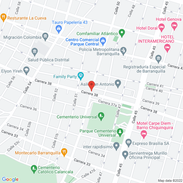 Map of Esencias Lina