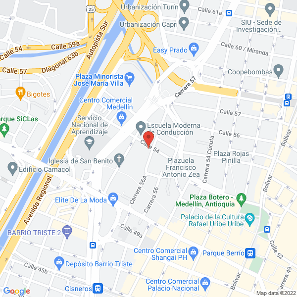 Mapa de Heladería Coomercial