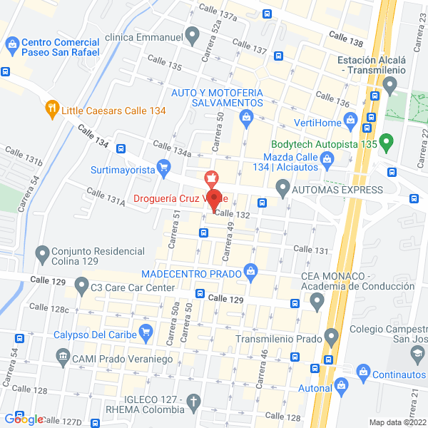 Mapa de Importadora Punto Azul