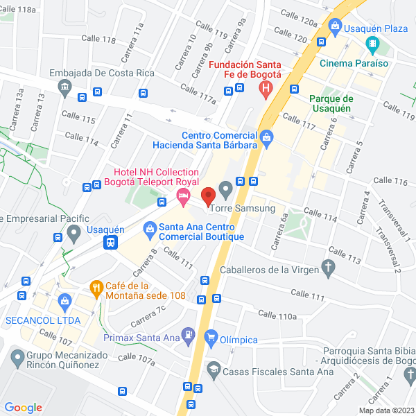 Mapa de Incoequipos Ingeniería Construcción Y Equipos