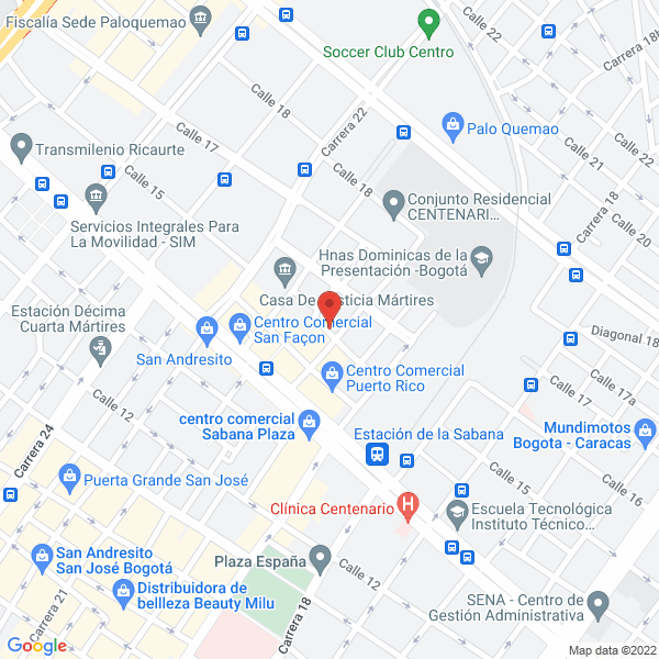 Mapa de Inducast S.A.S