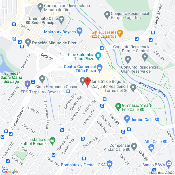 Mapa de Jhs Muebles Para Oficina Ltda.