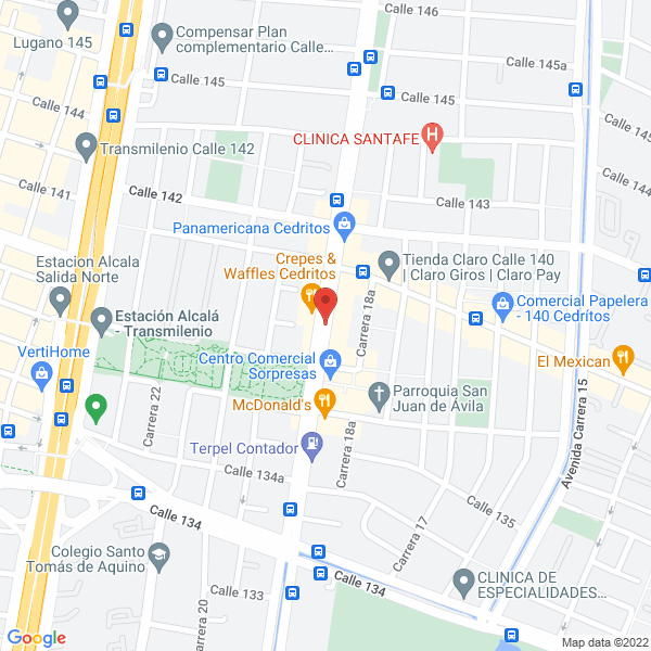 Mapa de Billares Lider Club
