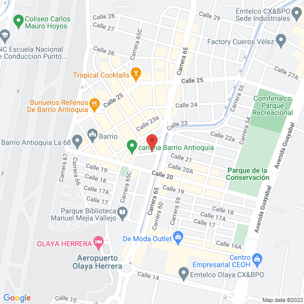 Mapa de Mantenimiento De Zonas Verdes Adonay