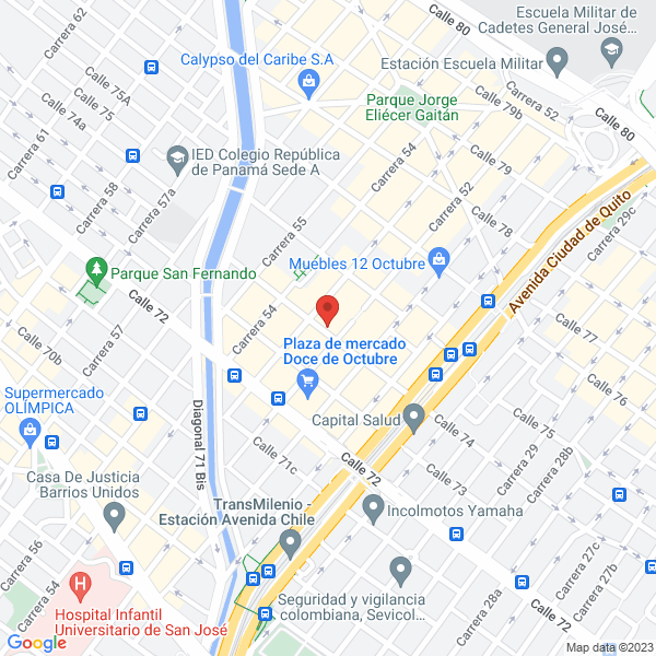 Mapa de Ofimuebles Colombia