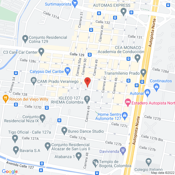 Mapa de Quirumédicas Ltda.