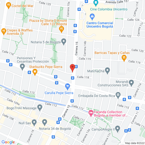 Mapa de Sastrería Marco Cardenas