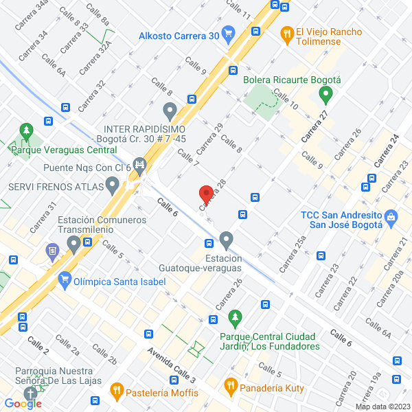 Mapa de Servicios Metalmecanicos La Nacional S.A.S