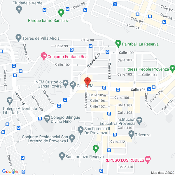 Map of Panadería Míster Pan La 105