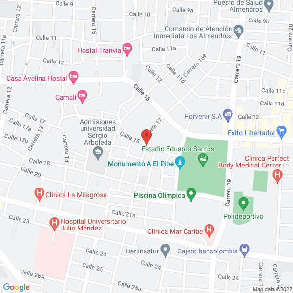 Map of Inversiones Padilla García S.A.S.