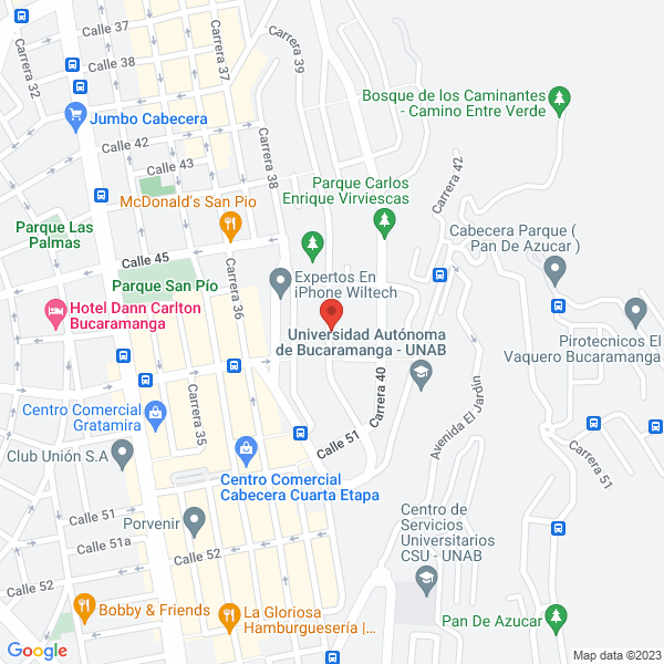 Map of Sociedad Inversiones D & H S.A.S.