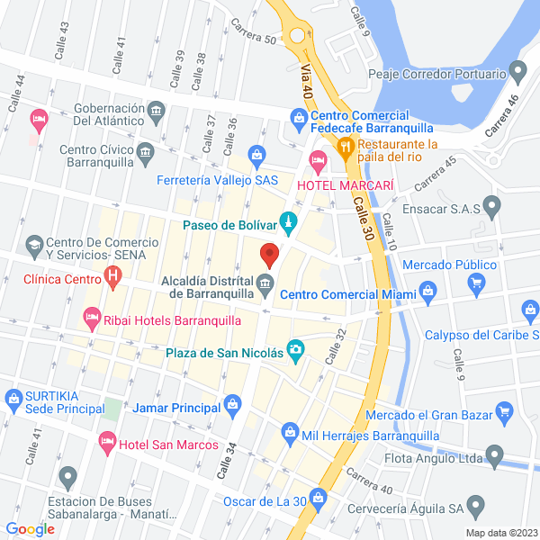 Map of Comercializadora Multiproductos De La Región Caribe S.A.S.