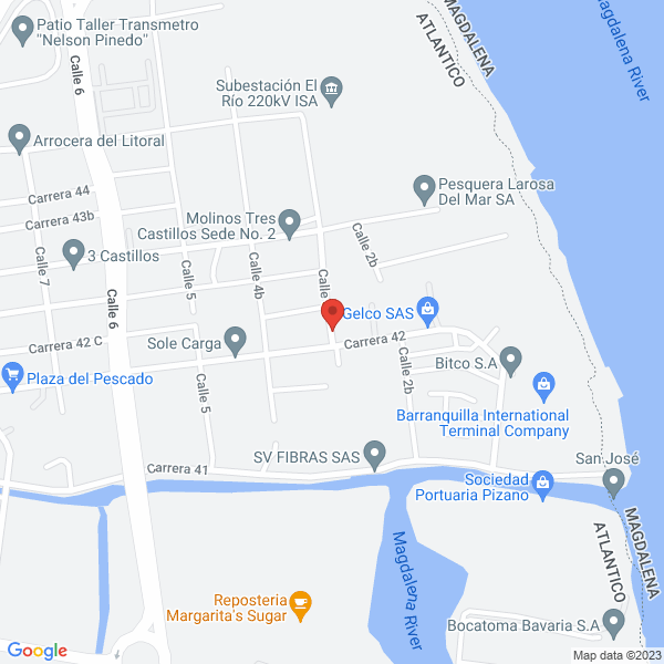 Map of Comercializadora De Calzado Gengocue S.A.S.