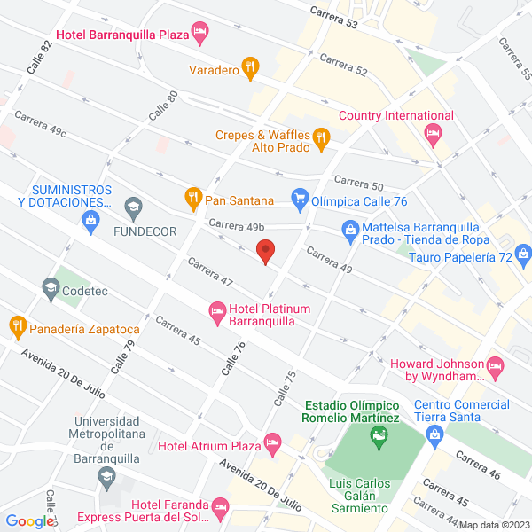 Map of Tecnologia Informatica De Colombia S.A.S. Sigla Tincols.A.S.