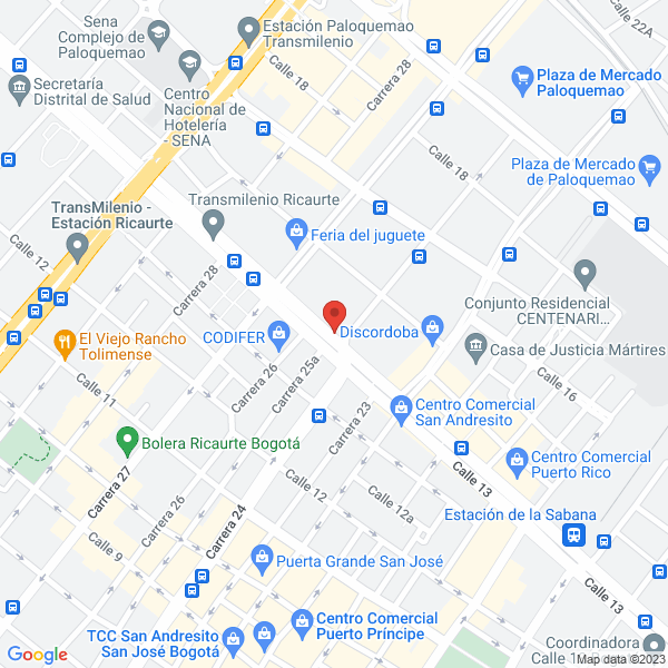 Mapa de Inversiones Tecnicas Y Comerciales Ltda. Ivertec Ltda.