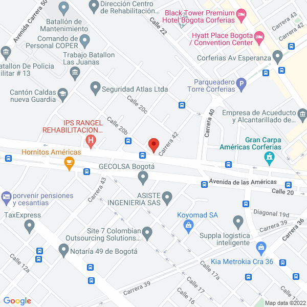 Mapa de Productora De Alimentos Naturales S.A.S.