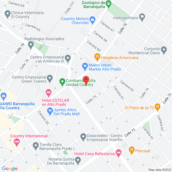 Map of Inversiones Caballero Martelo S. En C.