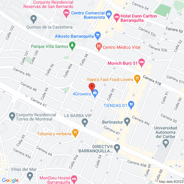 Map of Coomeva E.P.S.