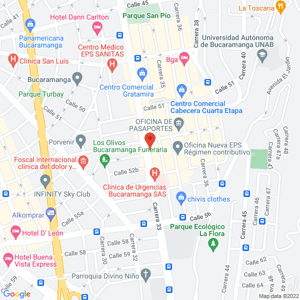 Map of Laboratorio Toxicológico Ltda.